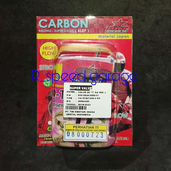 Klep 2824 Batang 5 Mm Carbon Head Brt Mio J Gt Soul Gt Fino Xride 115