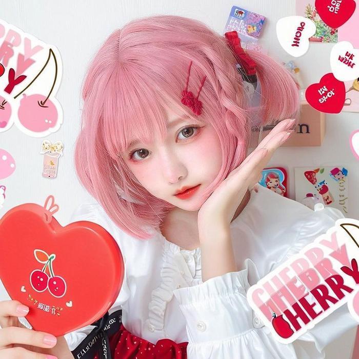 SALE Wig Rambut Pendek Cantik / Rambut Palsu Pendek Gaya Wanita Canti Korea / Rambut Palsu Pendek