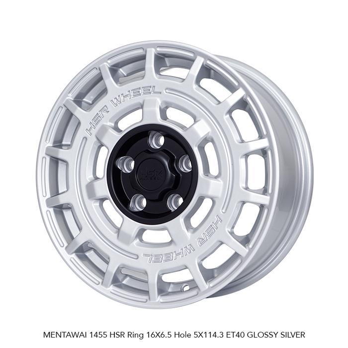Velg mobil ring 16 HSR MENTAWAI 1455 HSR R16 Lebar 6,5 rata Lubang/pcd 5X114,3 Offset 40 warna