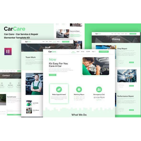 CarCare – Auto Service & Repair Elementor Template Kit