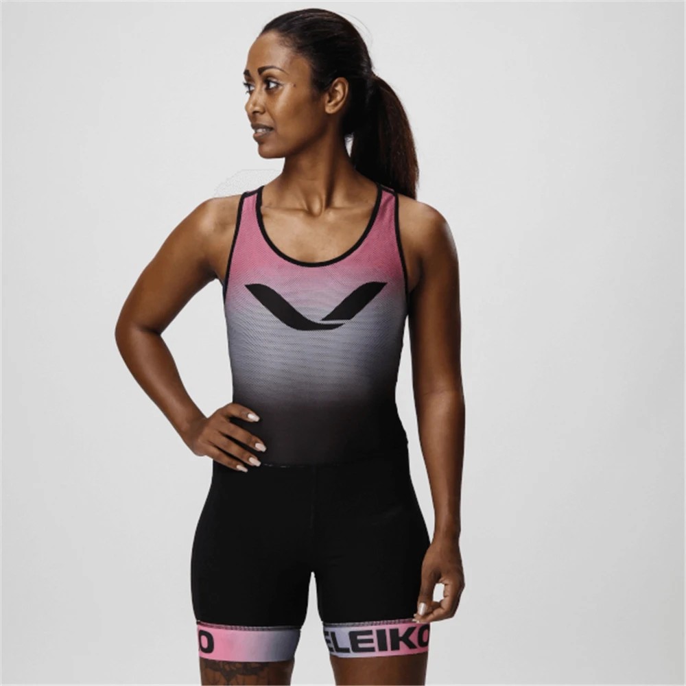 Women Powerlift Suspenders Suit Wrestling Singlets Skinsuit Bodysuit Swimwear Gym Sport Fitness