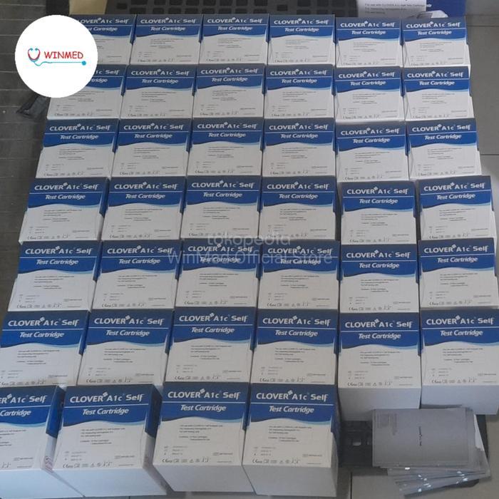 Ready Strip Clover A1C SELF Cek HbA1C Strip Cek HbA1C Self /Alat Check HbA1C