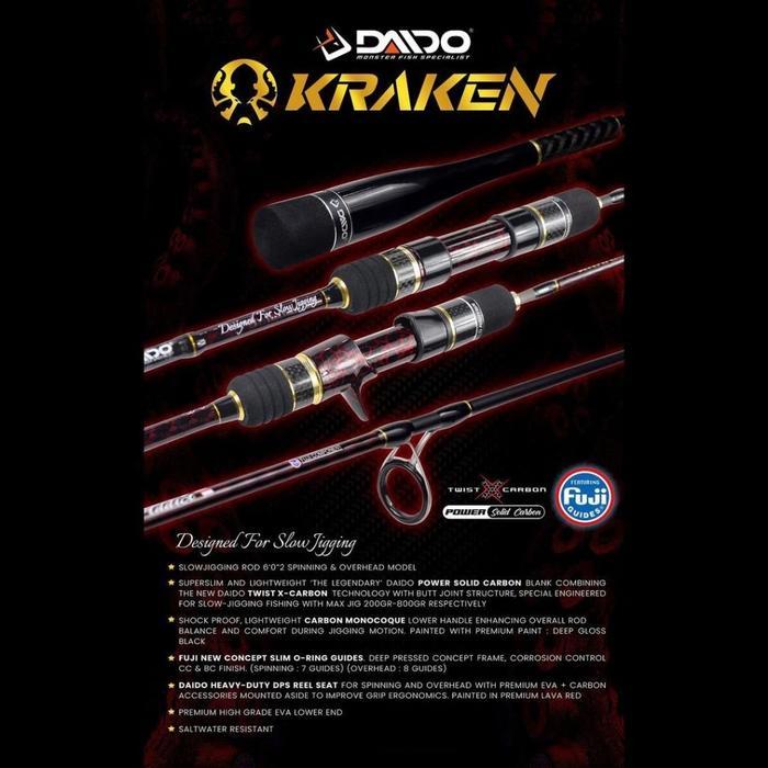 DAIDO KRAKEN SLOW JIGGING ROD JORAN PANCING JIGGING DAIDO KRAKEN PANJANG 180 CM
