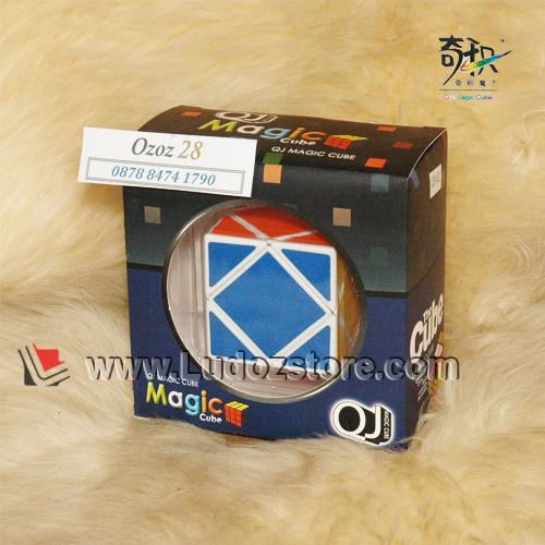 Rubik Skewb White Base QJ Magic Cube , Ori QJ8014-BZL Original