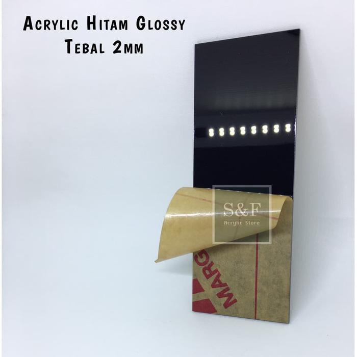 AKRILIK POTONGAN 2MM HITAM / ACRYLIC 2MM / AKRILIK LEMBARAN / AKRILIK