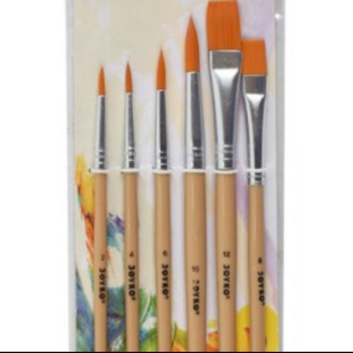 1 SATU SET KUAS BRUSH LUKIS BAHAN NYLON UNTUK CAT ACRYLIC