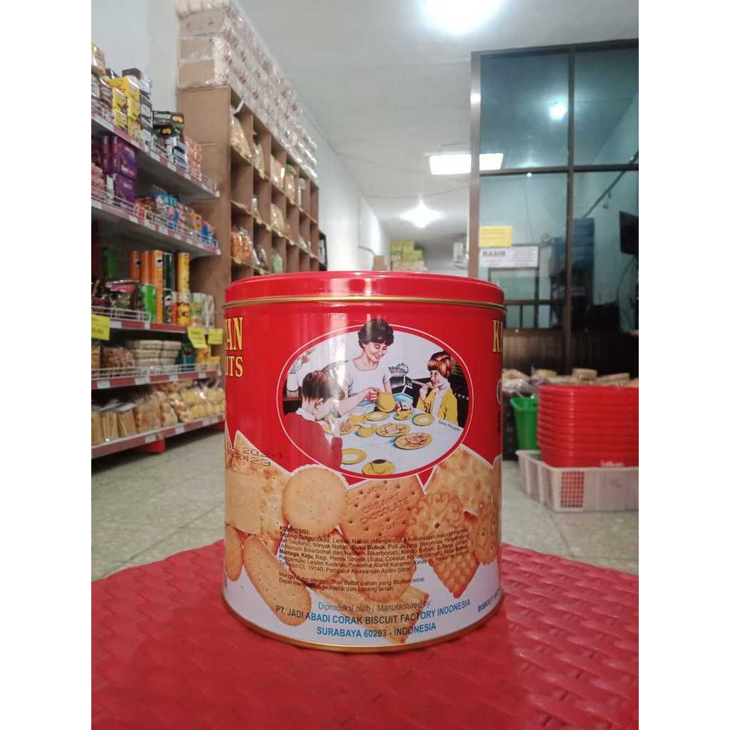 Khong Guan Kaleng Bulat Isi 6 Snack kiloan Grosir