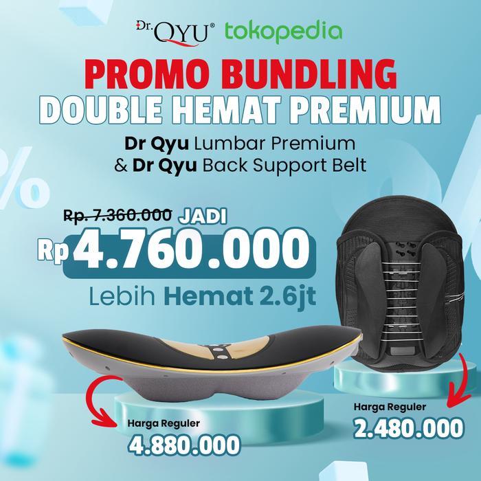 Ready [BUNDLING] DR QYU LUMBAR PREMIUM + DR QYU BACK SUPPORT BELT Alat Terapi Tubuh Syaraf Kejepit