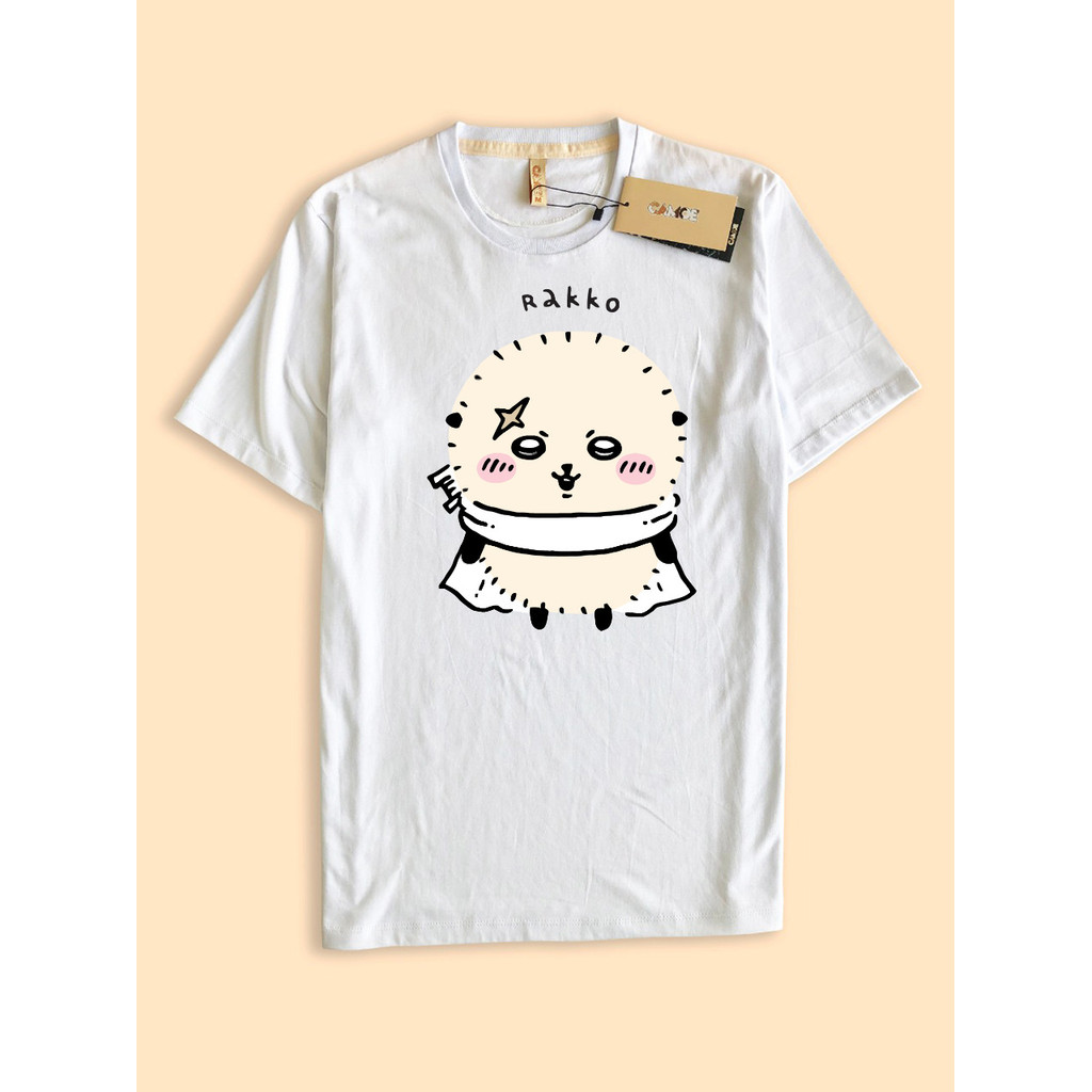Kaos Tshirt Chiikawa Nanka Chiisakute Kawaii Yatsu Character Rakko