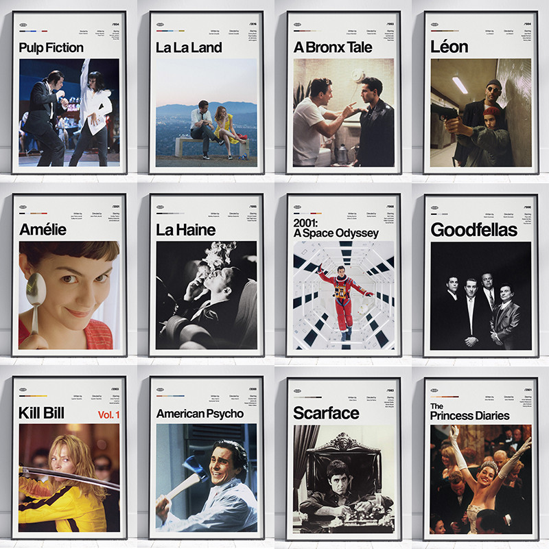 Vintage Classic Canvas Poster Prints Pulp Fiction Kill Bill Wall Art Picture Home Wall Decor