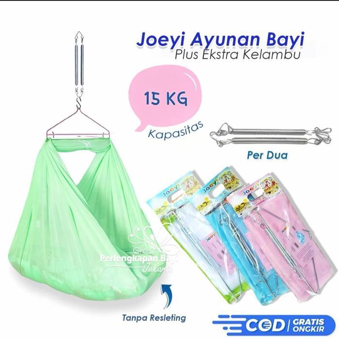 Ayunan Bayi / Joeyi Ayunan Bayi Gantung Jumbo PER 1 dan 2 Lengkap Per + Kain Ayunan + Kelambu
