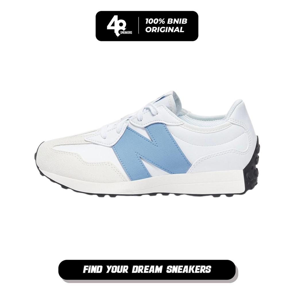 Sepatu Sneakers Unisex New Balance  327 White Blue Laguna (U327SKB) Original*