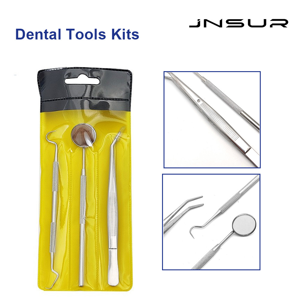 Basic Dentist Prepared Tool Box 304 Stainless Steel Dental Tools Kit Dental Mirror Tweezer Dental