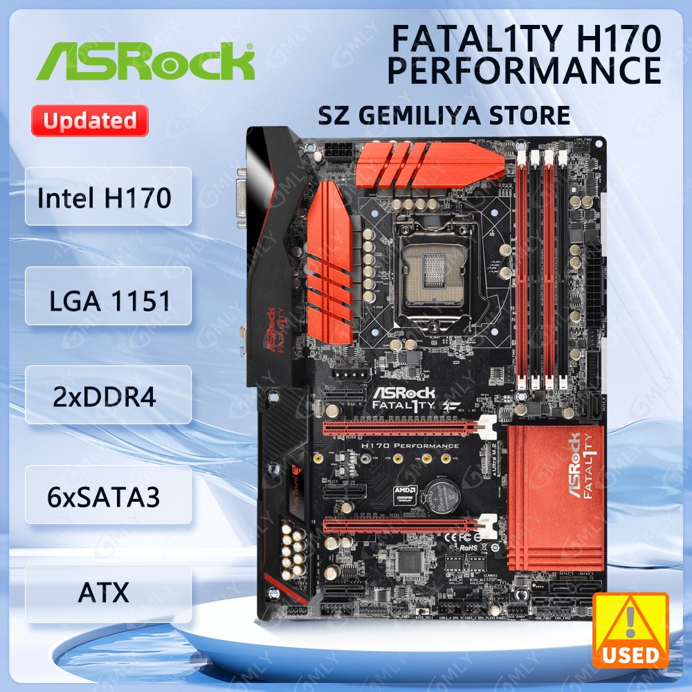 ASRock FATAL1TY H170 PERFORMANCE Motherboard Intel H170 LGA 1151 DDR4 64G for i7-7700 i5-6500