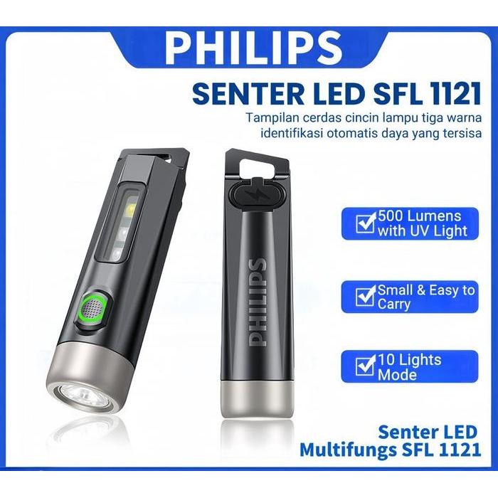 Philips Sfl1121 Senter Mini Portabel Led Senter Lampu Super Terang