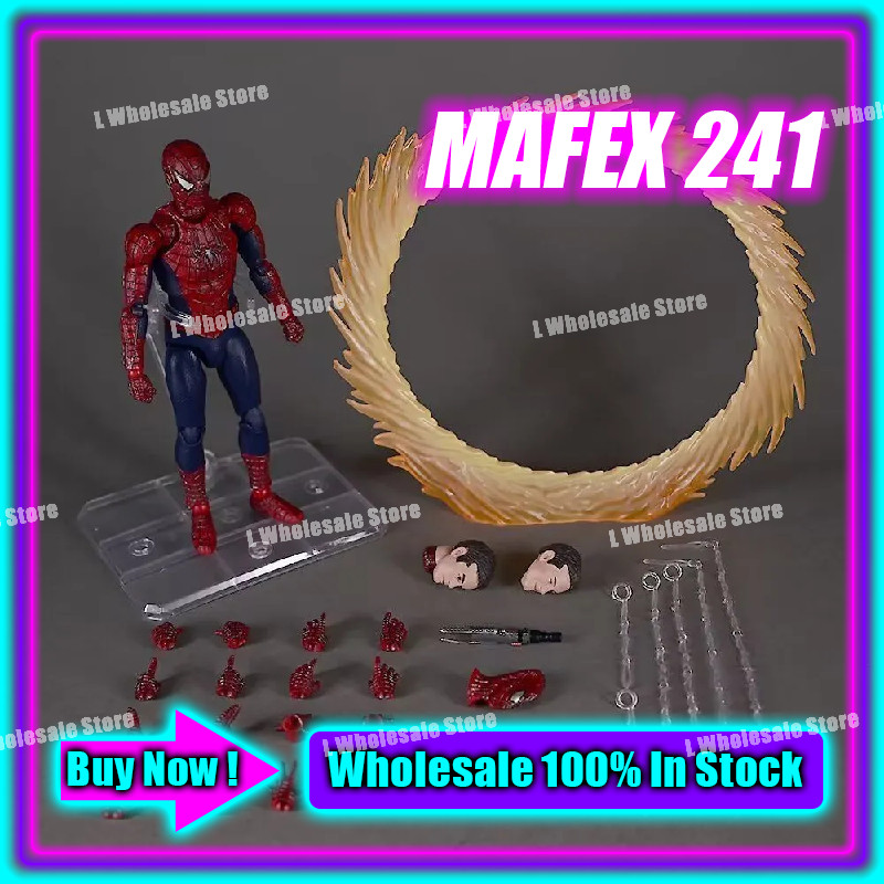 In Stock Mafex 241 Tobey Maguire Spider Man No Way Home Friendly Neighborhood Spider Man Ko Anime
