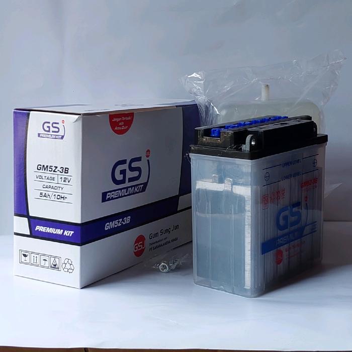 Sedia Aki Motor Honda Supra Fit New, Astrea Grand, Legenda, GS GM5Z-3B KIT Aki Basah