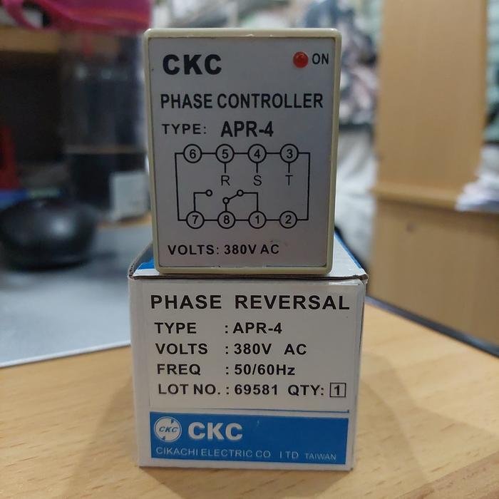 Ckc Phase Controller Reversal Relay Apr-4 / Apr4 / Apr 4 380V 8 Pin Setara Rays Anly Anv 380Vac 8P