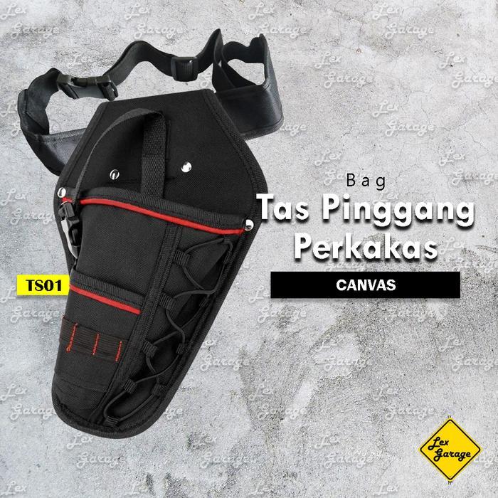 Tas Pinggang Perkakas Bor Baterai Cordless Drill Impact Wrench Driver