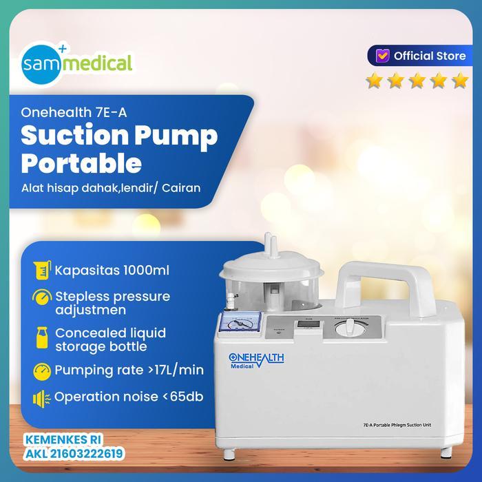 One Health Suction Pump 7E-A / Suction Pump DEWASA Portable 7E-A / Penyedot Dahak / Suction Pump