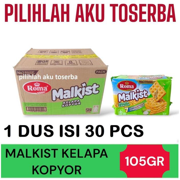 Biskuit Roma Malkist KELAPA KOPYOR 105 gr - ( HARGA 1 DUS )