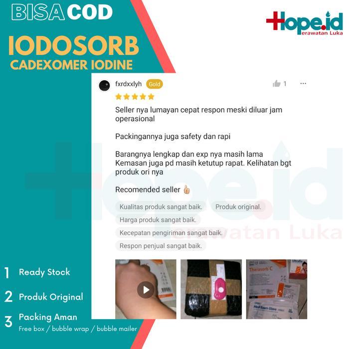 ANTISEPTIK LUKA IODOSORB POWDER CADEXOMER IODINE 0,9% - BUBUK 3GR - HARGA PER BUNGKUS