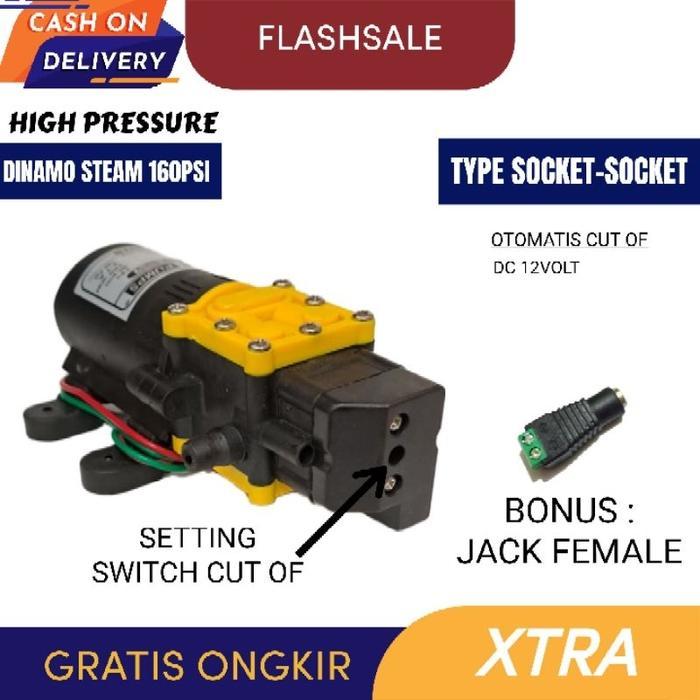 ALAT CUCI STEAM MOTOR 160PSI POMPA DC 12V STEAM CUCI AC SIRAM TANAMAN