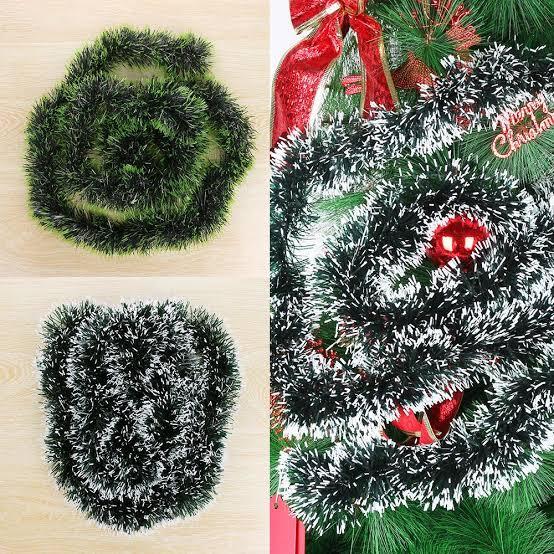 Slinger Putih Salju Natal Murah Tinsel Dekorasi Natal Selinger Putih