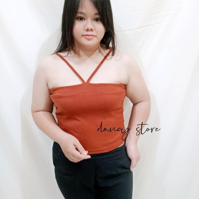 DS-33/ Crop Top BIG SIZE / Atasan Jumbo Wanita Melar Panjang Tank