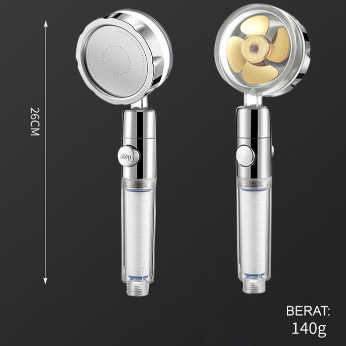 Royalstar Shower Kipas Set Kamar Mandi Turbo High Pressure Shower Head