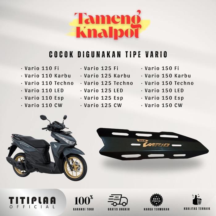 "New" Cover Knalpot Vario New Gold Tutup Knalpot Vario Tanpa Baut Vario 110 Vario 125 Vario 150