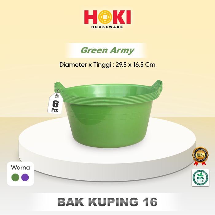 (6 PCS) BAK KUPING 16 / BASKOM HAJATAN / BASKOM SERBAGUNA PLASTIK / BASKOM JUMBO / BAK AIR ANTI