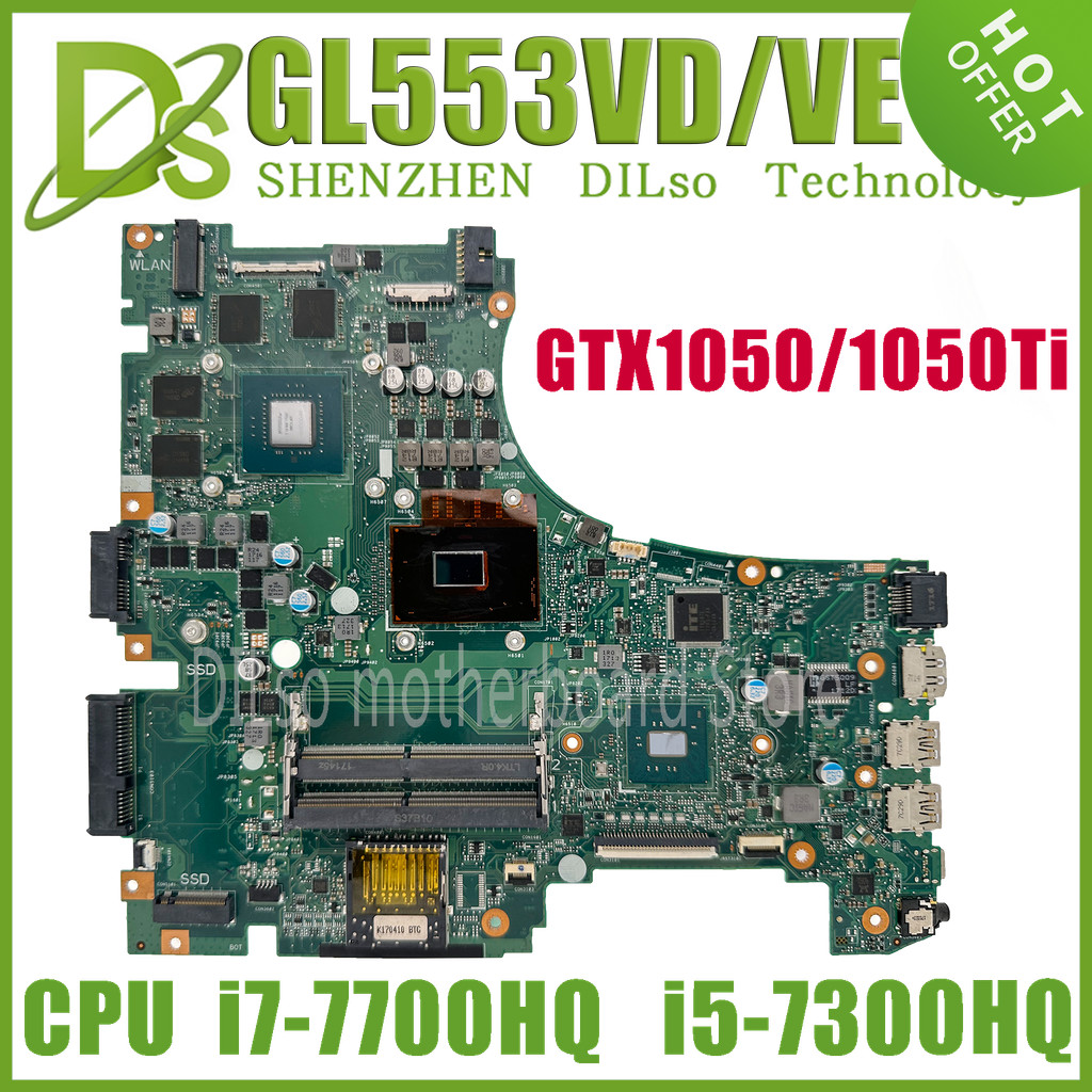 Gl553Vd Mainboard For Asus Gl553Ve Gl553V Fx53V Zx53V Laptop Motherboard I7-7700Hq I5-7300Hq Gtx1050