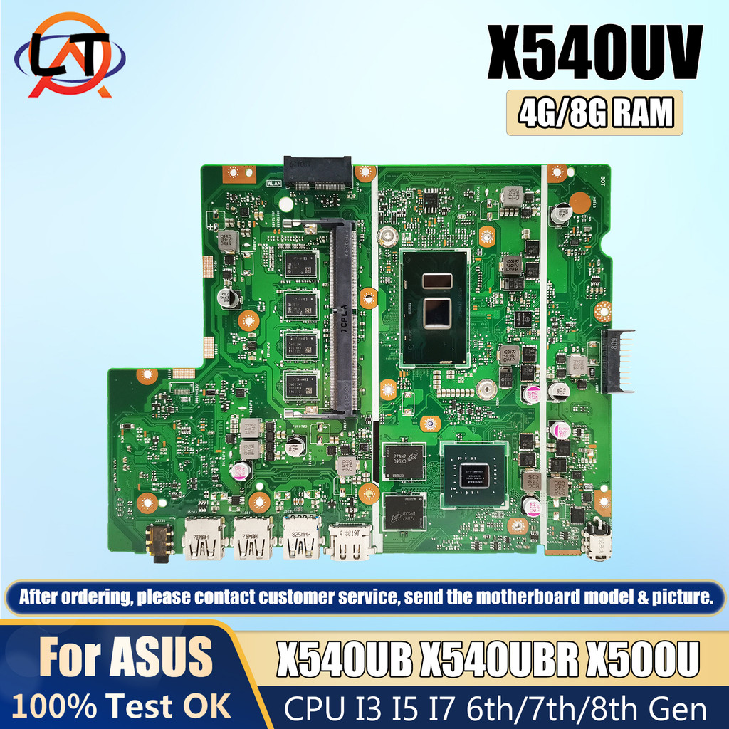 X540 Asus Laptop Motherboard X540Ub X540Ubr X500U X543U R540U P540U F540U A540U K540U I3 I5 I7 Cpu