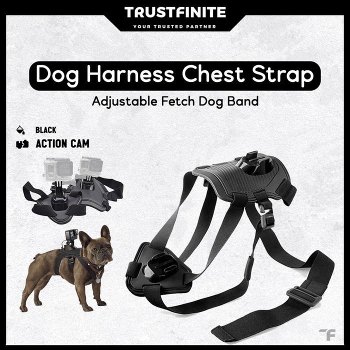 Adjustable Fetch Dog Band / Dog Harness Chest Strap Mount Action Cam GoPro DJI Insta360 Yi Akaso