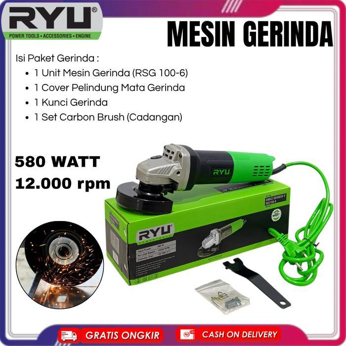 Paket Lengkap Mesin Las RYU 450W + Bor Listrik + Gerinda Tangan (Bonus Mata Gerinda) - Promo Paket 3