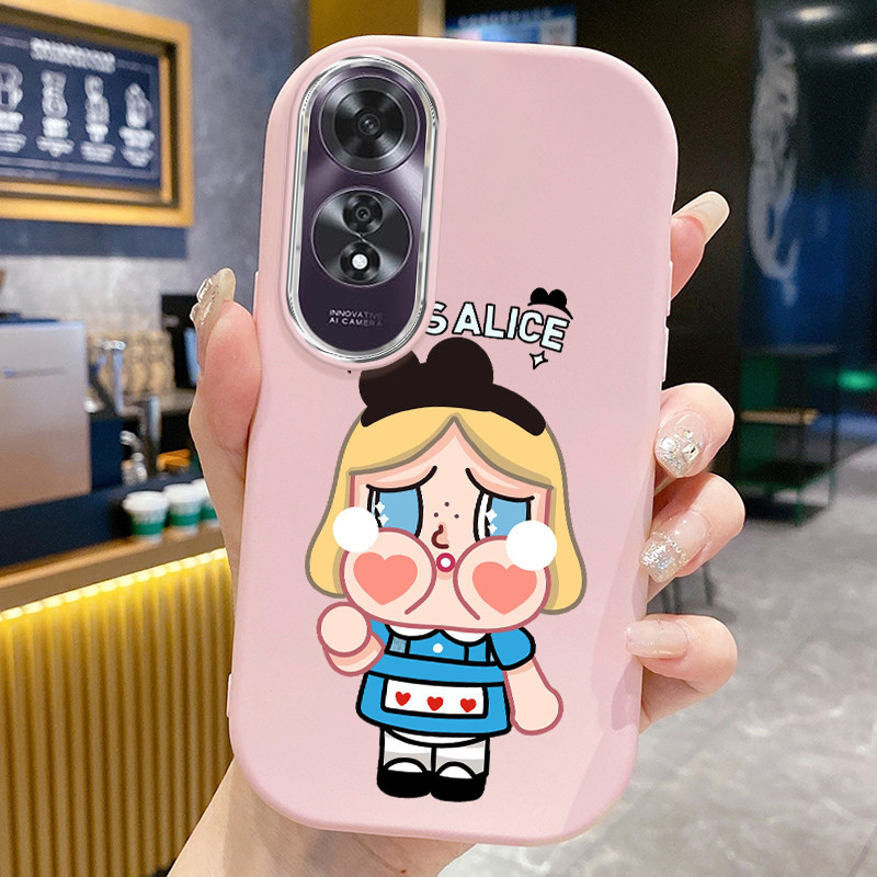 Casing Hp Untuk OPPO A60 Case Casing Boneka wanita kartun pola Kesing HP Cesing bulat gemuk Kasing S