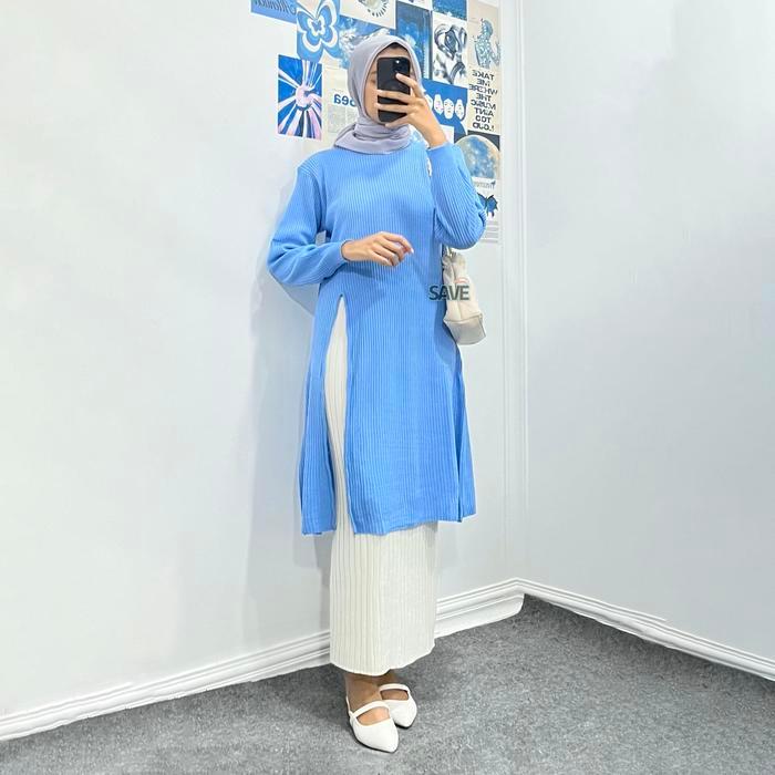 Amira Tunik Knit - Atasan Tunik Rajut Terbaik
