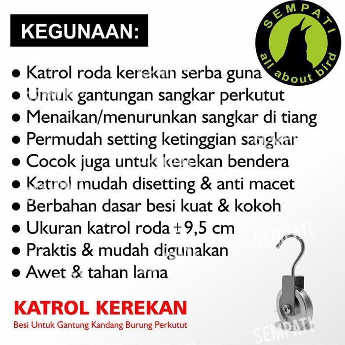 "New" KATROL RODA KECIL MINI KEREKAN SANGKAR BURUNG PERKUTUT BENDERA RKTRLM