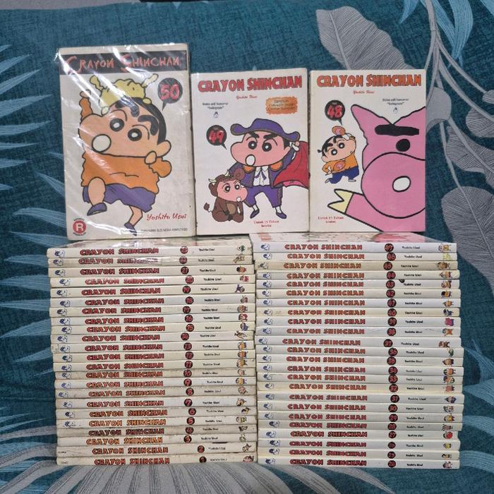 Paket Buku Komik Crayon Shinchan Vol 1-50 Sincan Sinchan Fullset Set Lengkap Tamat Manga