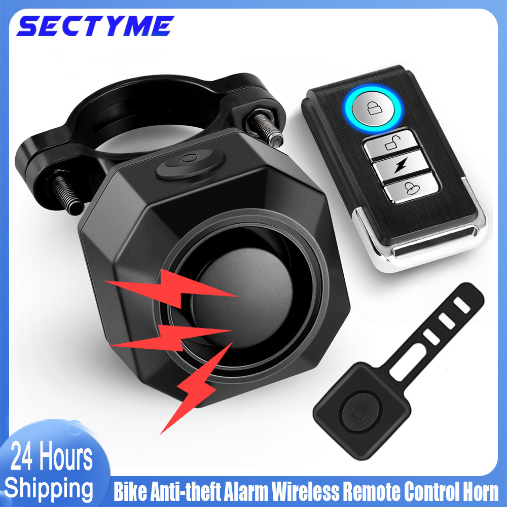 Sectyme Bike Alarm Wireless Waterproof Bicycle Alarm Security-protection Alarm Security System USB