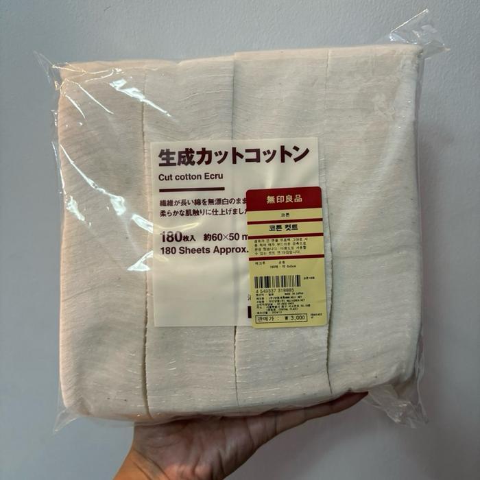 MUJI ORGANIC COTTON 180 PADS JEPANG / KAPAS ORGANIK