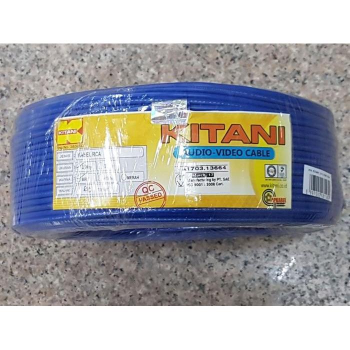 KABEL RCA DVD 2-2 AUDIO 1 ROLL 60 METER MERK KITANI