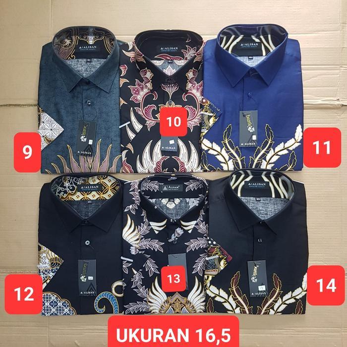 Kemeja batik Alisan lengan pendek original reguler fit uk 16,5