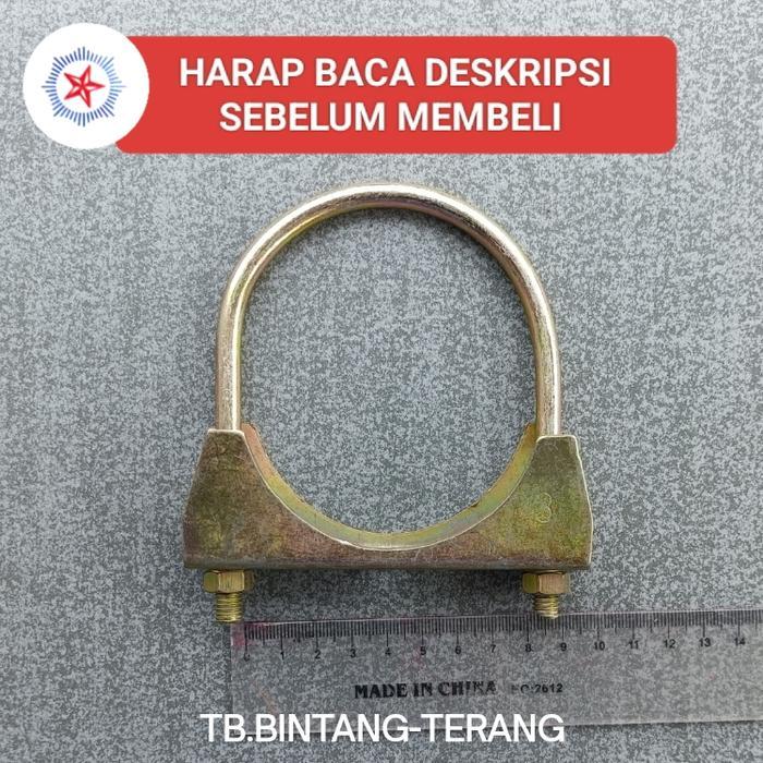 Klem Clamp Pipa Besi U Bolt 3" Inch