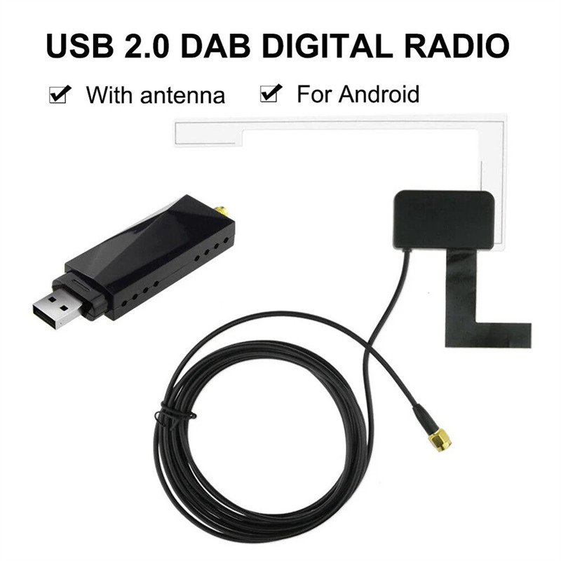 SUNRI-Radio Tuner Car DAB Radio Tuner 170-240Mhz Car Audio Adapter FM Transmitter Box For Android