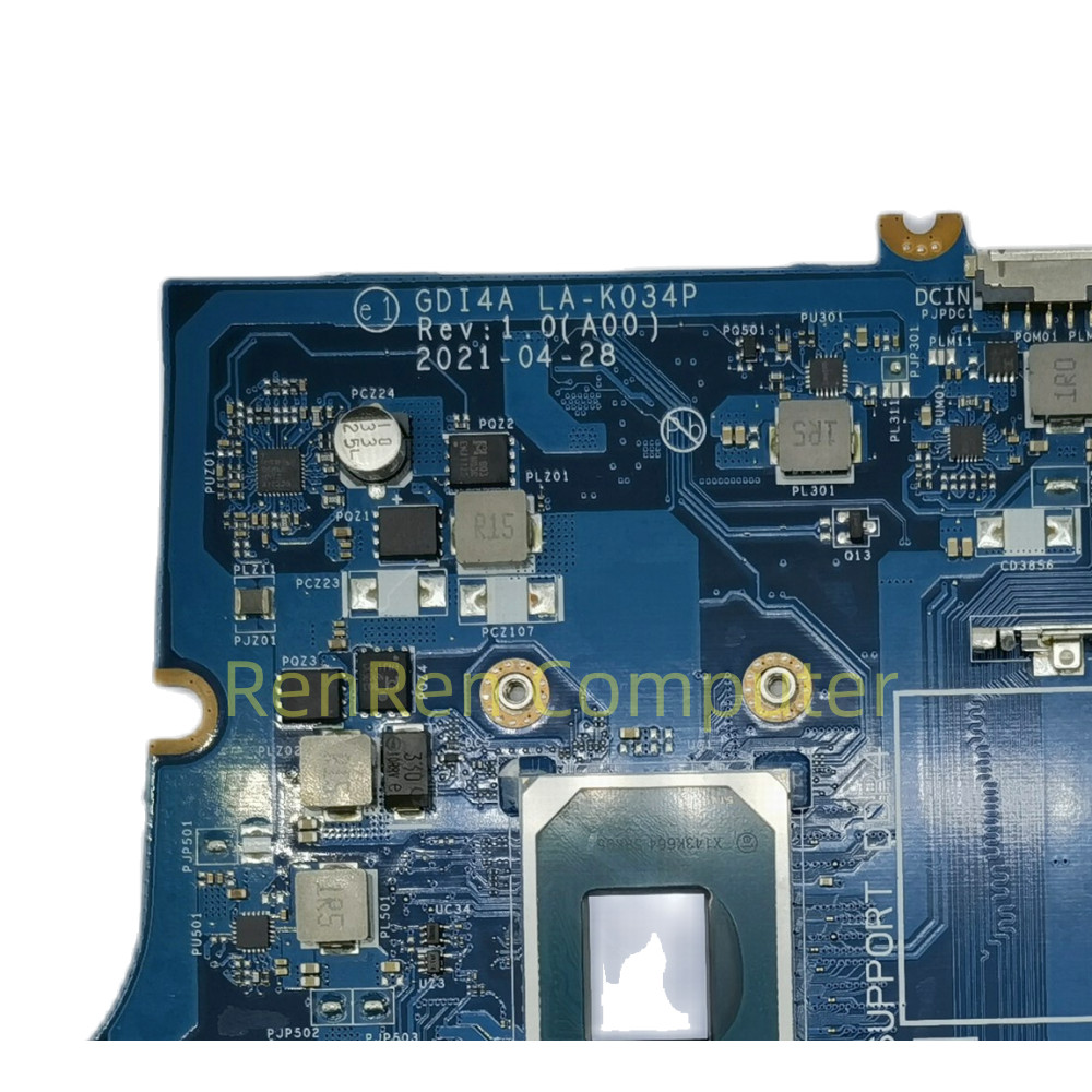 GDI4A LA-K034P For Dell Vostro 3400 3500 Inspiron 3501 Laptop Motherboard With i3-1115G4 I5-1135G7