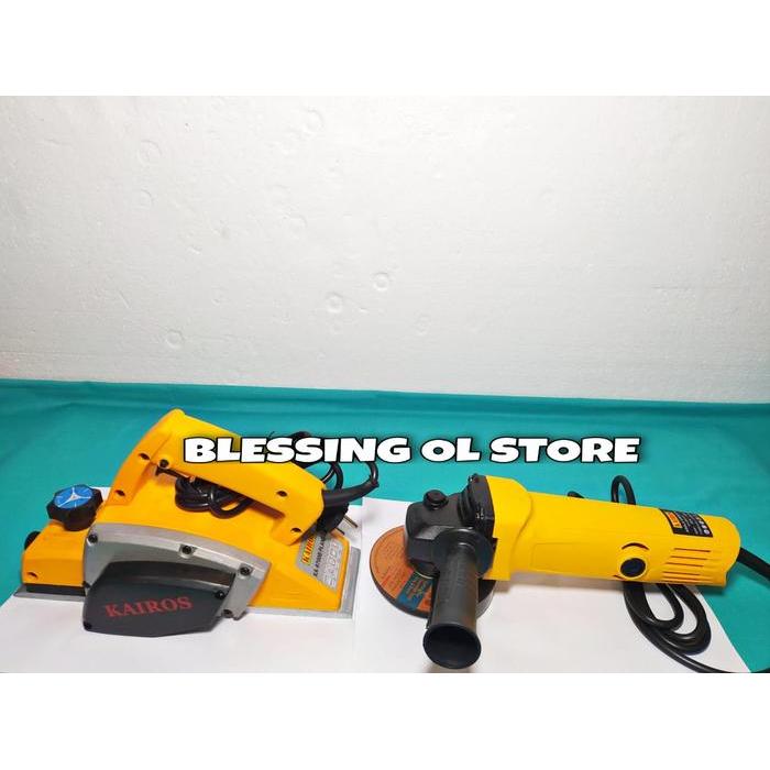 Mesin Serut Kayu / Planer Kairos + Gerinda Tangan 4"