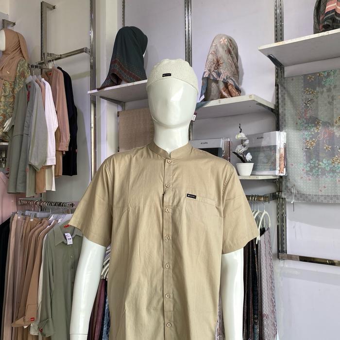 Baju Koko Katun Lengan Pendek Elzatta Men Polos