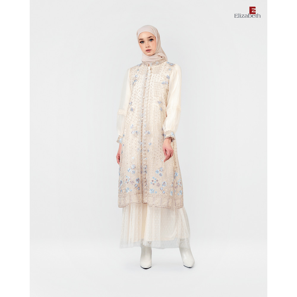 Elizabeth - Gamis Outer Brokat Organza 0559-3506